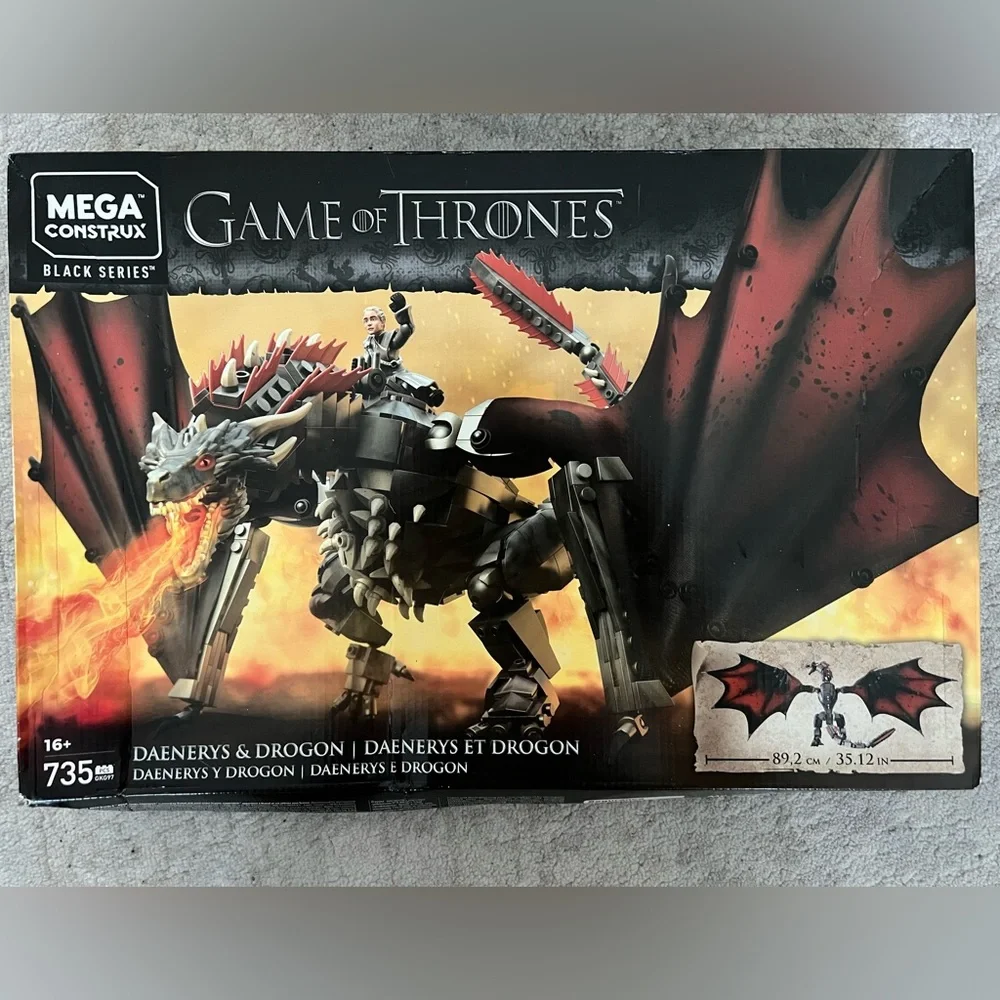 Mega Construx Daenerys E Drogon 735 Pezzi - Trono Di Spade, 14+ Anni - 4